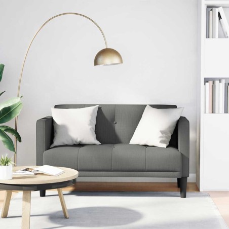 Canapé deux places gris foncé 111 cm en tissu 582548582548