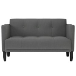 Canapé deux places gris foncé 111 cm en tissu 582548582548