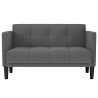 Canapé deux places gris foncé 111 cm en tissu 582548582548