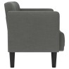 Canapé deux places gris foncé 111 cm en tissu 582548582548