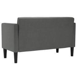 Canapé deux places gris foncé 111 cm en tissu 582548582548