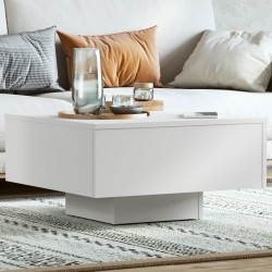 Table basse blanc 60x60x31,5 cm bois d'ingénierie 582549582549