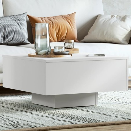 Table basse blanc 60x60x31,5 cm bois d'ingénierie 582549582549