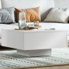 Table basse blanc 60x60x31,5 cm bois d'ingénierie 582549582549