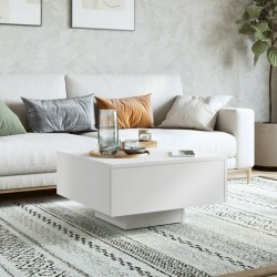 Table basse blanc 60x60x31,5 cm bois d'ingénierie 582549582549