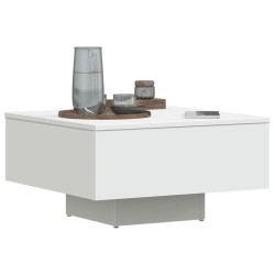 Table basse blanc 60x60x31,5 cm bois d'ingénierie 582549582549