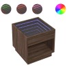 Table basse avec LED infini chêne marron 50x50x50 cm 582550582550