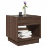 Table basse avec LED infini chêne marron 50x50x50 cm 582550582550