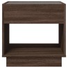 Table basse avec LED infini chêne marron 50x50x50 cm 582550582550