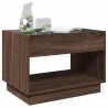 Table basse avec LED infini chêne marron 70x50x50 cm 582551582551