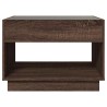 Table basse avec LED infini chêne marron 70x50x50 cm 582551582551