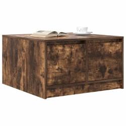 Table basse avec tiroirs chêne fumé 70,5x70x40 cm 582552582552
