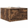 Table basse avec tiroirs chêne fumé 70,5x70x40 cm 582552582552