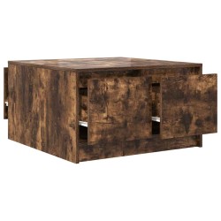 Table basse avec tiroirs chêne fumé 70,5x70x40 cm 582552582552