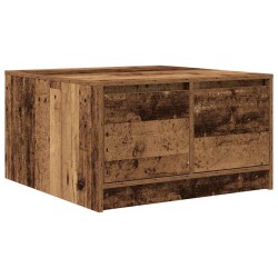 Table basse avec tiroirs vieux bois 70,5x70x40 cm 582553582553