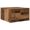 Table basse avec tiroirs vieux bois 70,5x70x40 cm 582553582553