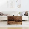 Table basse avec tiroirs vieux bois 70,5x70x40 cm 582553582553