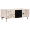 Table basse Blanc 100 x 54 x 40 cm Bois de mangue massif 582554582554