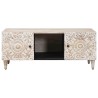 Table basse Blanc 100 x 54 x 40 cm Bois de mangue massif 582554582554