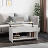 Table basse blanc brillant 102x50x52,5 cm bois d'ingénierie 582555582555
