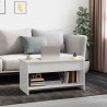 Table basse blanc brillant 102x50x52,5 cm bois d'ingénierie 582555582555