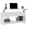 Table basse blanc brillant 102x50x52,5 cm bois d'ingénierie 582555582555