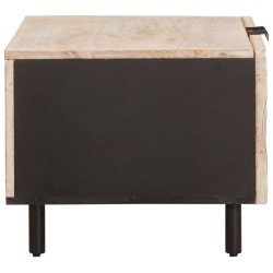 Table basse Blanc 80 x 50 x 40 cm Bois de mangue massif 582557582557