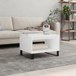 Table basse blanc 60x50x40 cm bois d'ingénierie 582558582558