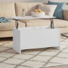 Table basse Blanc 102x55,5x52,5 cm Bois d'ingénierie 582559582559