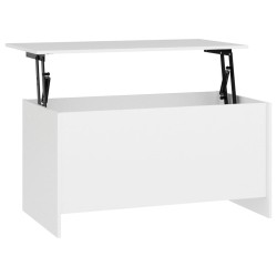 Table basse Blanc 102x55,5x52,5 cm Bois d'ingénierie 582559582559