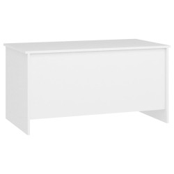 Table basse Blanc 102x55,5x52,5 cm Bois d'ingénierie 582559582559