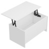 Table basse Blanc 102x55,5x52,5 cm Bois d'ingénierie 582559582559