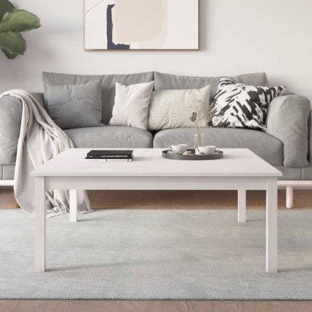 Table basse Blanc 100x100x40 cm Bois massif de pin 582560582560