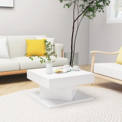 Table basse Blanc 57x57x30 cm Bois d'ingénierie 582562582562