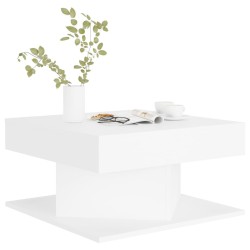 Table basse Blanc 57x57x30 cm Bois d'ingénierie 582562582562