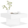 Table basse Blanc 57x57x30 cm Bois d'ingénierie 582562582562