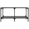 Table basse avec dessus en verre noir 78,5x40x40 cm acier 582563582563