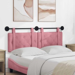 Tête de lit suspendue Avec lumière LED Rose Velours 582564582564
