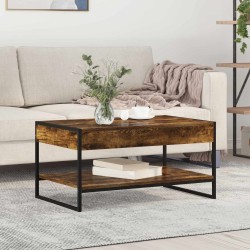 Table basse Chêne Fumé 80 x 50 x 40 cm Bois d'ingénierie 582565582565