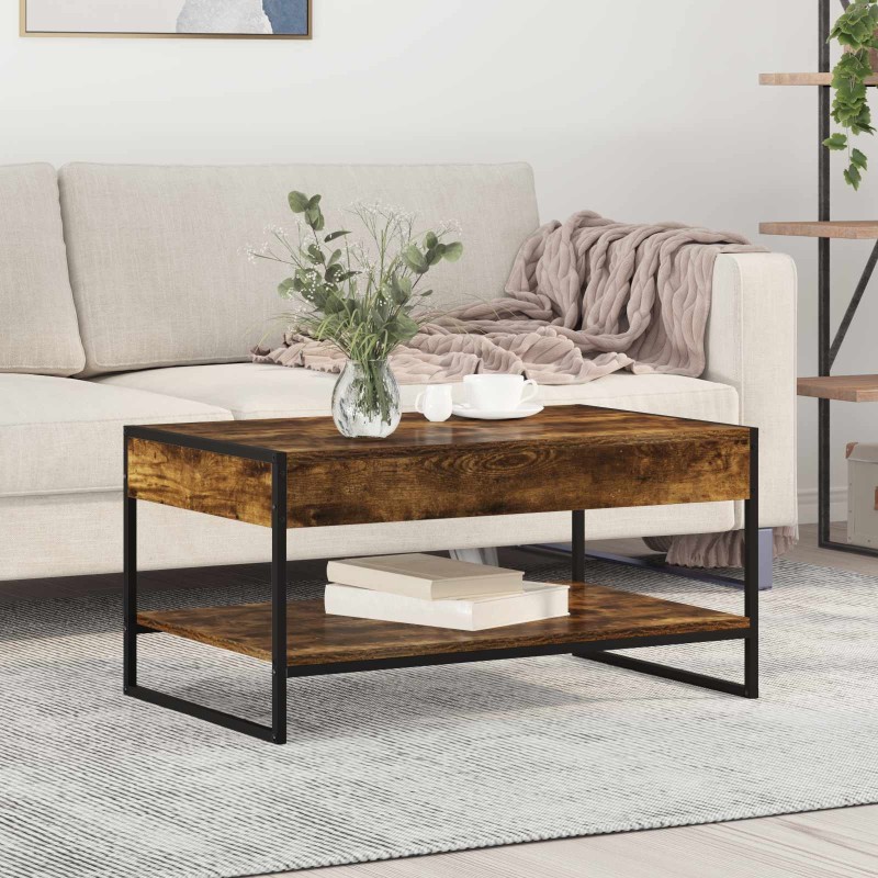 Table basse Chêne Fumé 80 x 50 x 40 cm Bois d'ingénierie 582565582565