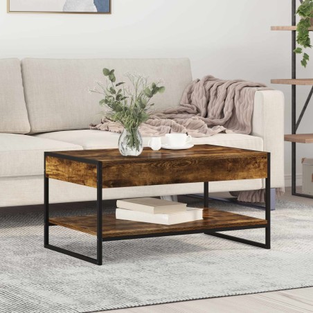 Table basse Chêne Fumé 80 x 50 x 40 cm Bois d'ingénierie 582565582565