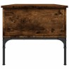Table basse chêne fumé 100x50x45 cm bois d'ingénierie et métal 582566582566
