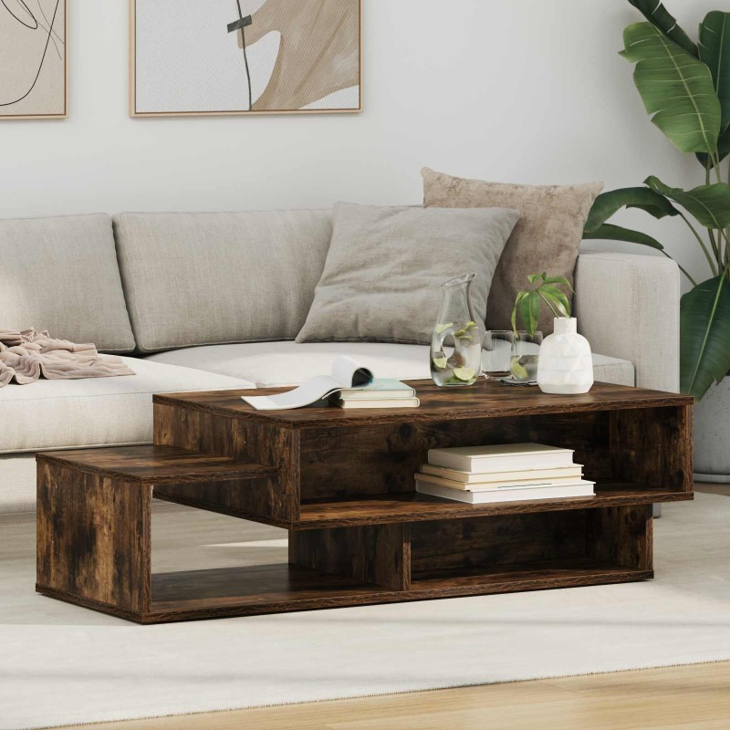 Table basse Chêne fumé 105 x 50 x 32,5 cm Bois d'ingénierie 582567582567