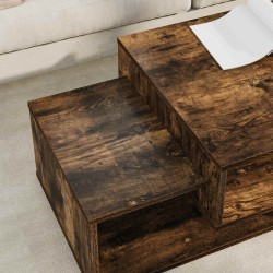 Table basse Chêne fumé 105 x 50 x 32,5 cm Bois d'ingénierie 582567582567