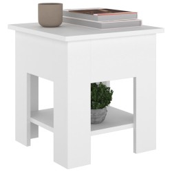 Table basse Blanc 40x40x42 cm Bois d'ingénierie 582568582568