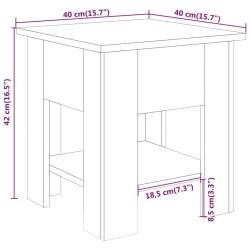 Table basse Blanc 40x40x42 cm Bois d'ingénierie 582568582568