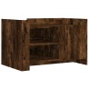Table basse chêne fumé 80x50x50 cm bois d'ingénierie 582571582571