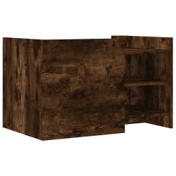 Table basse chêne fumé 80x50x50 cm bois d'ingénierie 582571582571