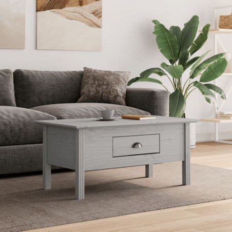 Table basse BODO gris 100x55x46 cm bois de pin massif 582572582572