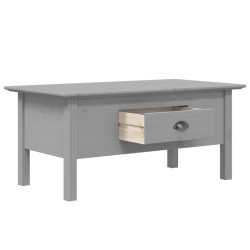 Table basse BODO gris 100x55x46 cm bois de pin massif 582572582572